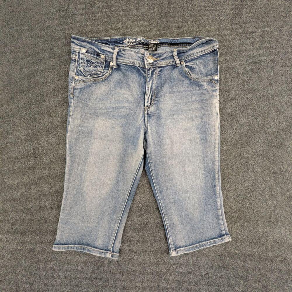 5ive Denim Shorts Women's 16 Blue Skinny Fit Casual Summer Jeans Bottoms